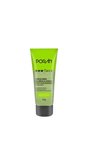PORÁN NEW FACE MASCARA DE ARGILA VERDE ANTI OLEOSIDADE 100G
