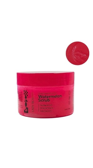 LADY BEAUTY ESFOLIANTE WATERMELON SCRUB PARA ROSTO E CORPO 280G