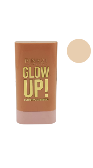 PINK 21 CORRETIVO BASTÃO GLOW UP COR 01 15G 
