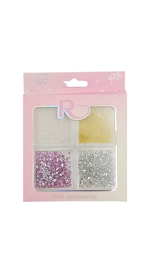 REAL LOVE BEAUTY NAIL DECORAÇÃO PARA UNHA KIT C/4