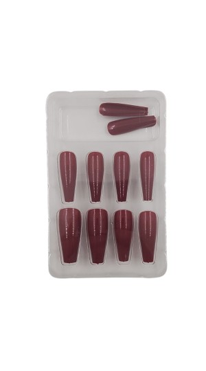 SABRINA SATO UNHA POSTIÇA MARROM C/12PCS 