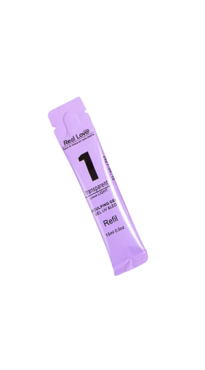 REAL LOVE GEL DE ALONGAMENTO REFIL 15ML 01 TRANPARENTE