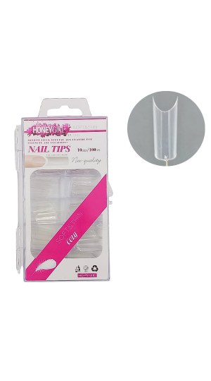 HONEY GIRL UNHA POSTIÇA TRANSPARENTE C/ 100TIPS