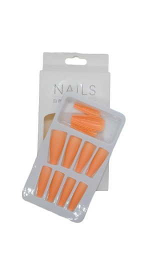 NAIL UNHA POSTIÇA C/12 LARANJA