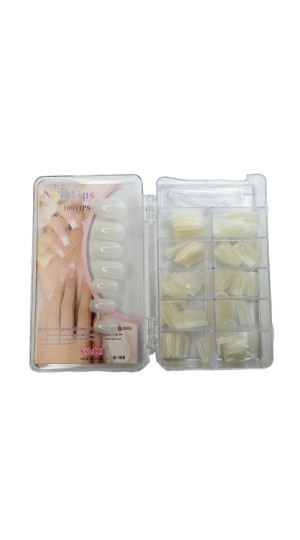 NAIL TIPS UNHA POSTIÇA C/100 LEITOSA
