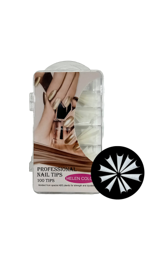 HELEN COLOR NAIL TIPS STILETTO LEITOSA C/100 ABS