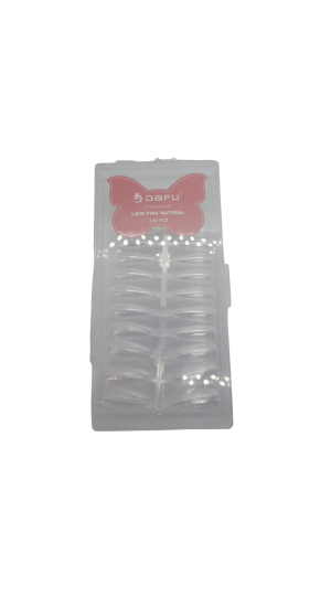 DAFU UNHA POSTIÇA REALISTA TRANSPARENTE C/240 PEÇAS LEVE FINA NATURAL