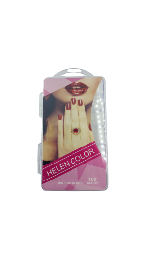 HELEN COLOR UNHA POSTIÇA CURVATURA C C/100 TRANSPARENTE