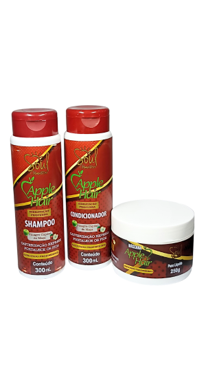SOUL APPLE HAIR KIT CAPILAR COM 3 UNIDADES